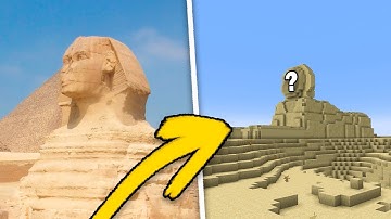 DIVERSIFY YOUR DESERT WITH THIS STATUE | HOW TO BUILD A SPHINX STATUE IN MINECRAFT