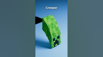 Satisfying Minecraft Heads Made of Thousands of Cubes Falling in 3D #blender #minecraftanimation