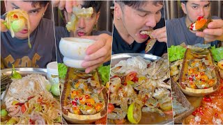 Kompilasi mukbang somtam seafood thailand || bikin ngiler