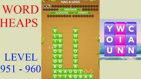 Word Heaps Level 951 - 960 | All Answers | Walkthrough