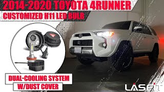 Specific led headlight low beam bulbs w/dual-cooling system(dust
cover) for 4runner 2016-2020:
https://www.lasfit.com/products/h11-led-headlight-low-beam-bul...