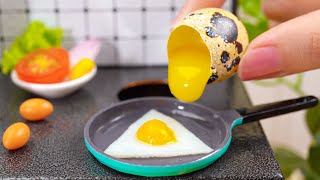 Yummy Miniature American Breakfast Recipe Tutorial Delicious Tiny Food Tutorial In Tiny Kitchen