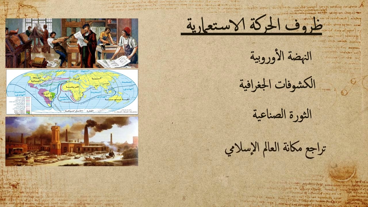 الحركة الاستعمارية (الاسباب و الاهداف) تاريخ السنة الثانية ثانوي