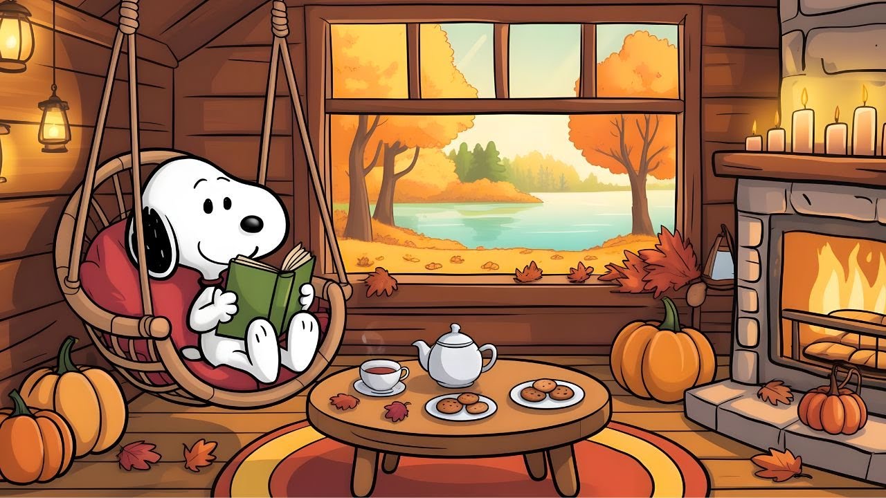 Cozy Jazz Café & Fireplace Crackling ☕ Cozy Fall Vibes for Focus, Study and Relaxation