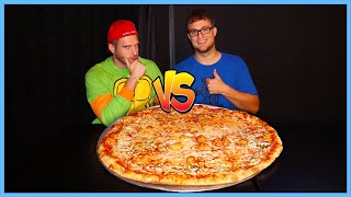 GIANT TEAM PIZZA CHALLENGE COMPETITION WITH MY EATING RIVAL