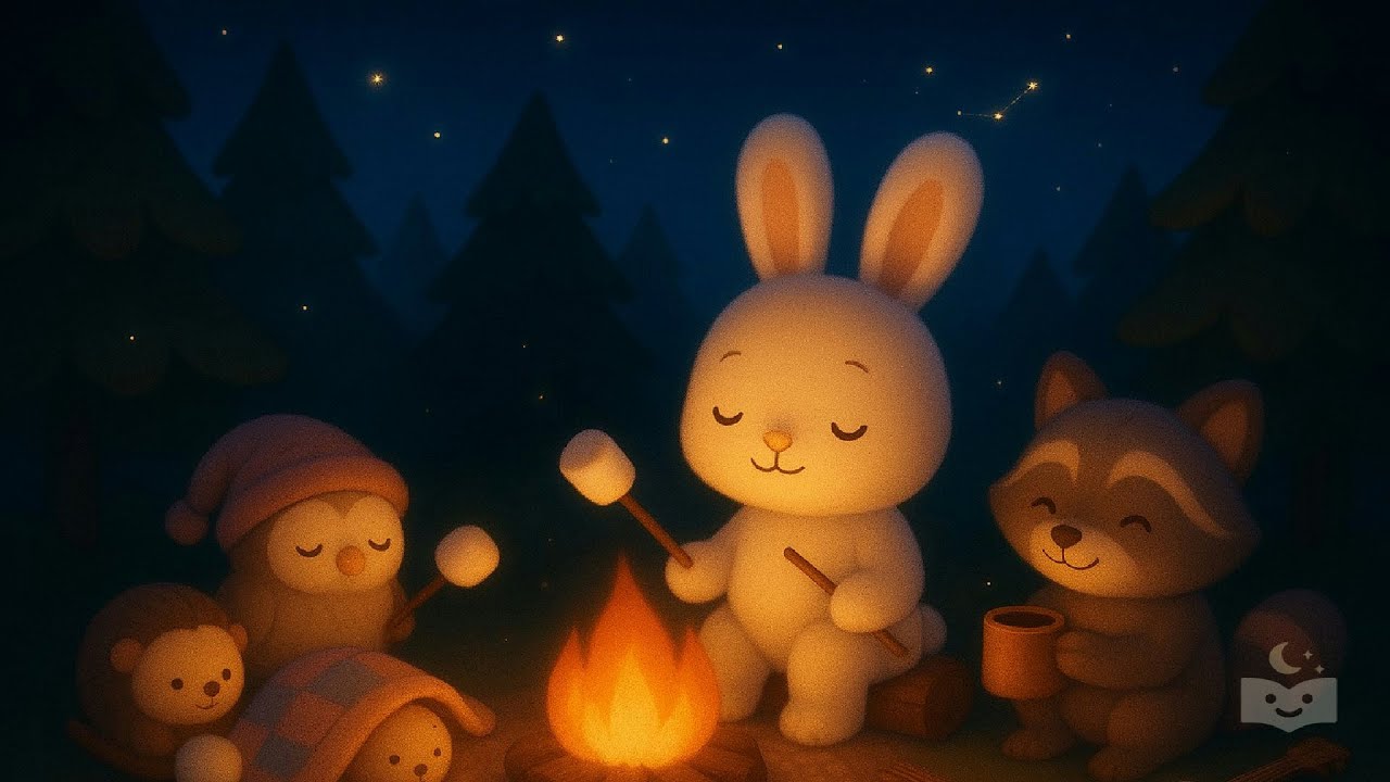 Bunny's Cozy Campfire Bedtime Lullaby 🌙✨ Sweet Sleep Night by BrightTales Sleep