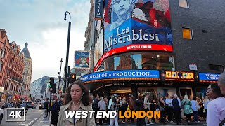Central London Walk 2025 | Friday Night After Work Drinks, Tourists & Theatre Buzz | 4K HDR Walk