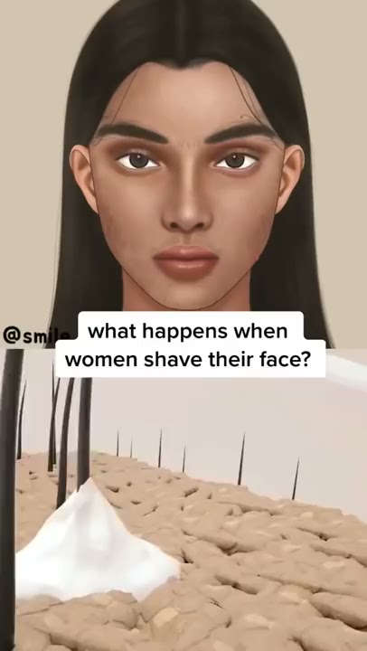 What happens when women shave their face? #shorts