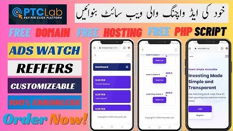HOW TO MAKE ADS WATCHING WEBSITE IN PAKISTAN Make PTC Lab Ad Watching Website For Free