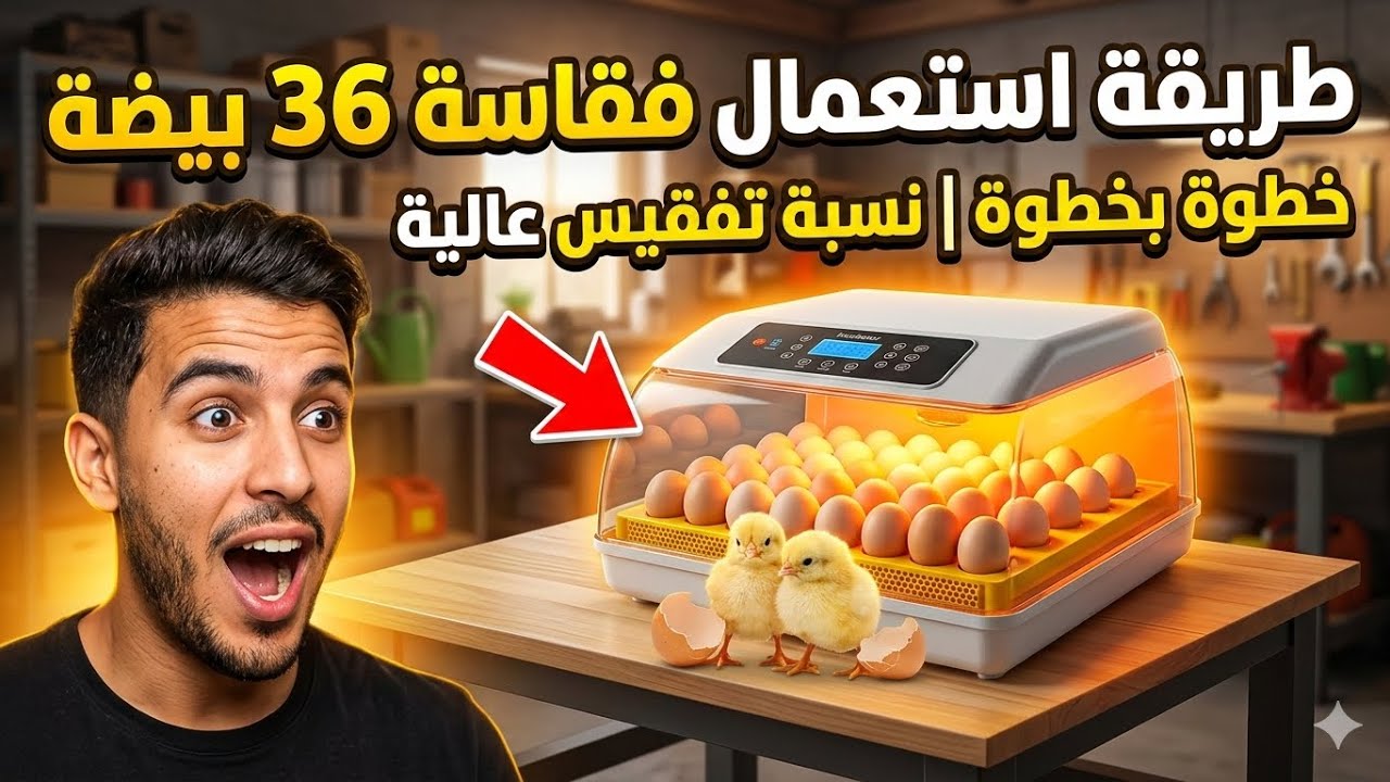 GROUPE LA FERME MA : شرح كامل لفقاسة 36 بيضة أوتوماتيك للمبتدئين 