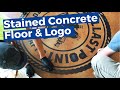 Stenciled, Stained &amp; Sealed Concrete Floor - Full Walk Thru