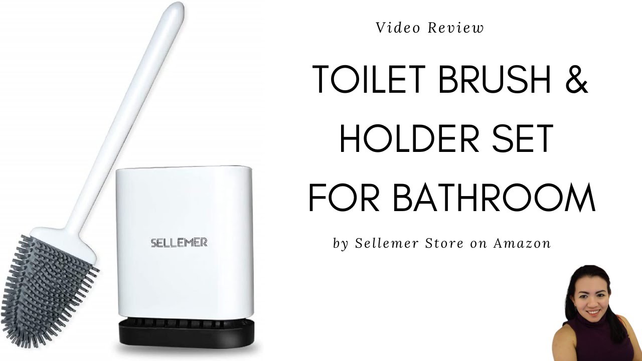 Toilet Brush & Holder Set for Bathroom by Sellemer Store on Amazon