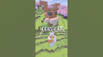 Minecraft Simple Eevee Build Tutorial 🐾✨ (Cute Pokémon Statue)