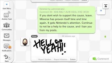 OBA Rant:  Once Again A 2 Week Miiverse Ban...Go Die In A Hole Admins...
