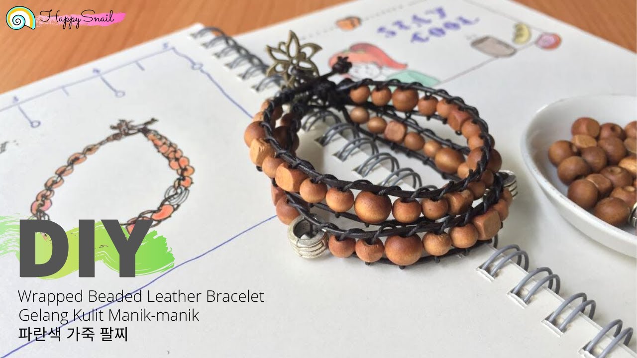 How do I make this Wrapped Bracelet DIY Wrapped Beaded Leather
