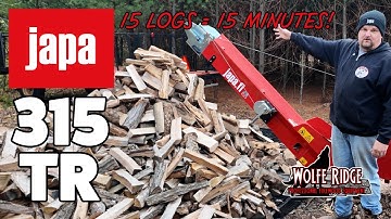 Real Time with the Japa 315 TR Firewood Processor at Wolfe Ridge - 15 Logs in 15 Minutes!