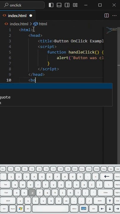 🔧 How to Add an OnClick Button with Inline JavaScript | ASMR Coding 💤 # ...