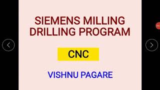 #CNC मराठीत SIEMENS CONTROL DRILLING PROGRAM 6 October 2020