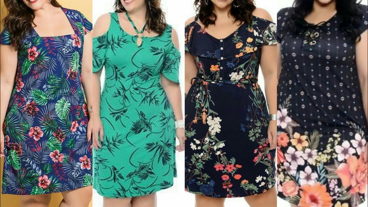 Stylish plus size women floral print off shoulder and half sleeves ...