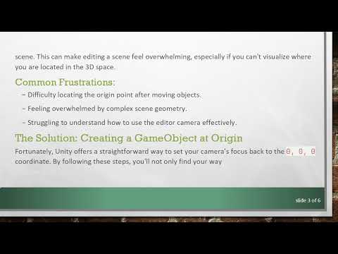 How to Set and Focus Camera in Unity Editor for Perfect Scene Management
