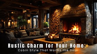 Rustic Fireplace Ideas | Cozy Living Room Inspiration for Warm & Inviting Homes