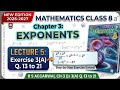 New RS Aggarwal math class 8 2026-27 Chapter 3 Exponents lecture 5 Exercise 3(A) Q. 13 to 21