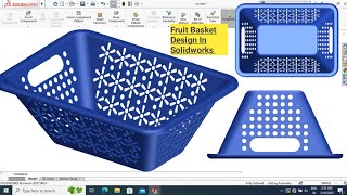 Solidworks Tutorials| Basket Design In Solidwork | #solidworks | #autocad