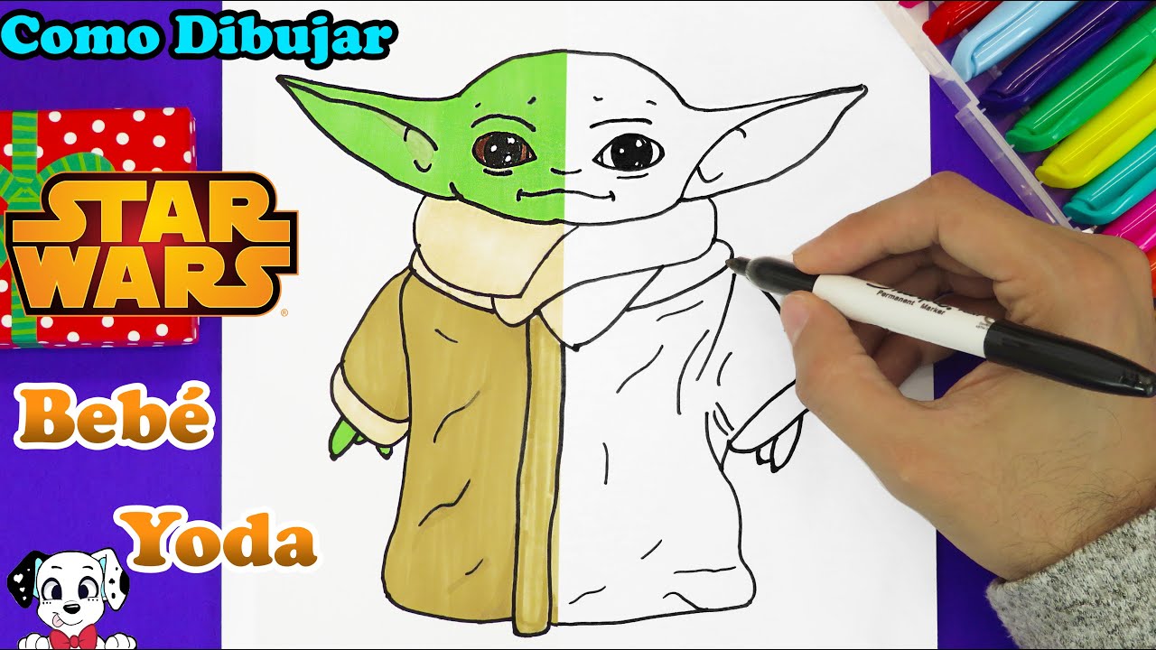 Como Dibujar a Bebé Yoda de El Mandalorian de Star Wars La Guerra de Las  Galaxias - thptnganamst.edu.vn