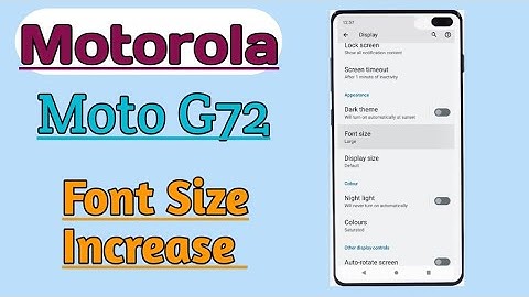 Motorola Moto G72 || How To Increase Font Size