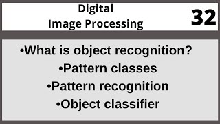 Object Recognition Digital Image Processing in Hindi Urdu LECTURE 32 Wealth