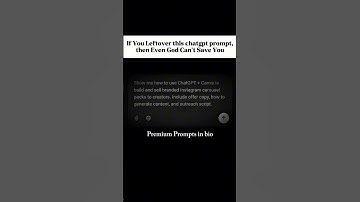 Check Premium Prompts in Bio#shorts#chatgpt#artificialintelligence#ai#business