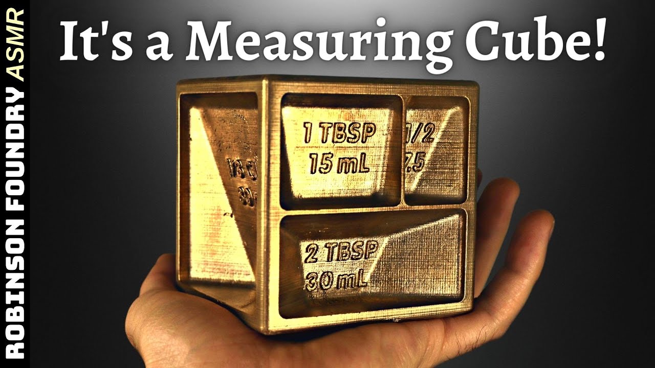 Making a Measuring Cube - EXTREME MEASURES - bronze metal casting at home -  3d Printing Lost PLA 