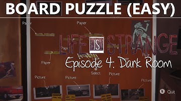 Life Is Strange Episode 4 Board Puzzle (Easy) Investigation Dark Room