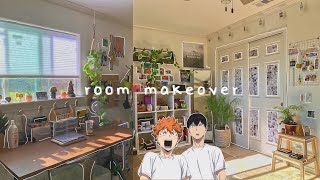 aesthetic indie/anime room makeover (manga wall, plants + posters)?