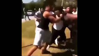 Guy gets jump by 15 dudes and still wins fight