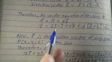 Find the equation of the line in vector and in Cartesian from that passes through the point with