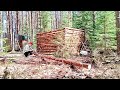 Получилось СУПЕР! Рыба на углях. Изба рыболова. Лесной быт. The man who lives in the forest