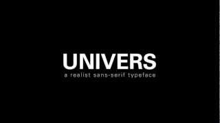 Univers : the typeface