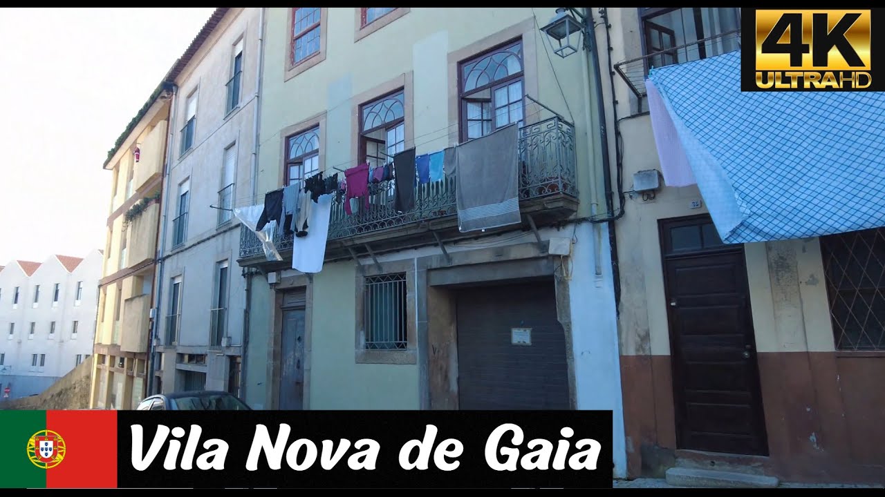 Vila Nova de Gaia | Porto | Portugal 4K City Walk
