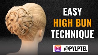 easy high bun technique by payal patel || pylptel ||