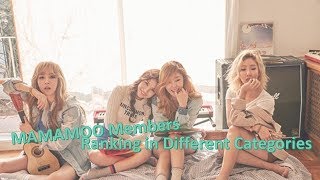 Mamamoo Members Ranking In Different Categories
