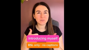 Introducing myself | British Sign Language (BSL) only - no captions