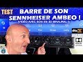 Test  barre de son sennheiser  2500  vido en audio 3d binaural