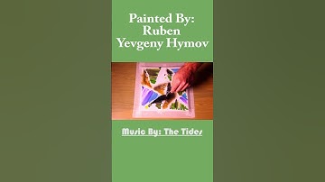 Triangle Abstract Painting In Acrylics | Masking Tape | Relaxing Art Demonstration