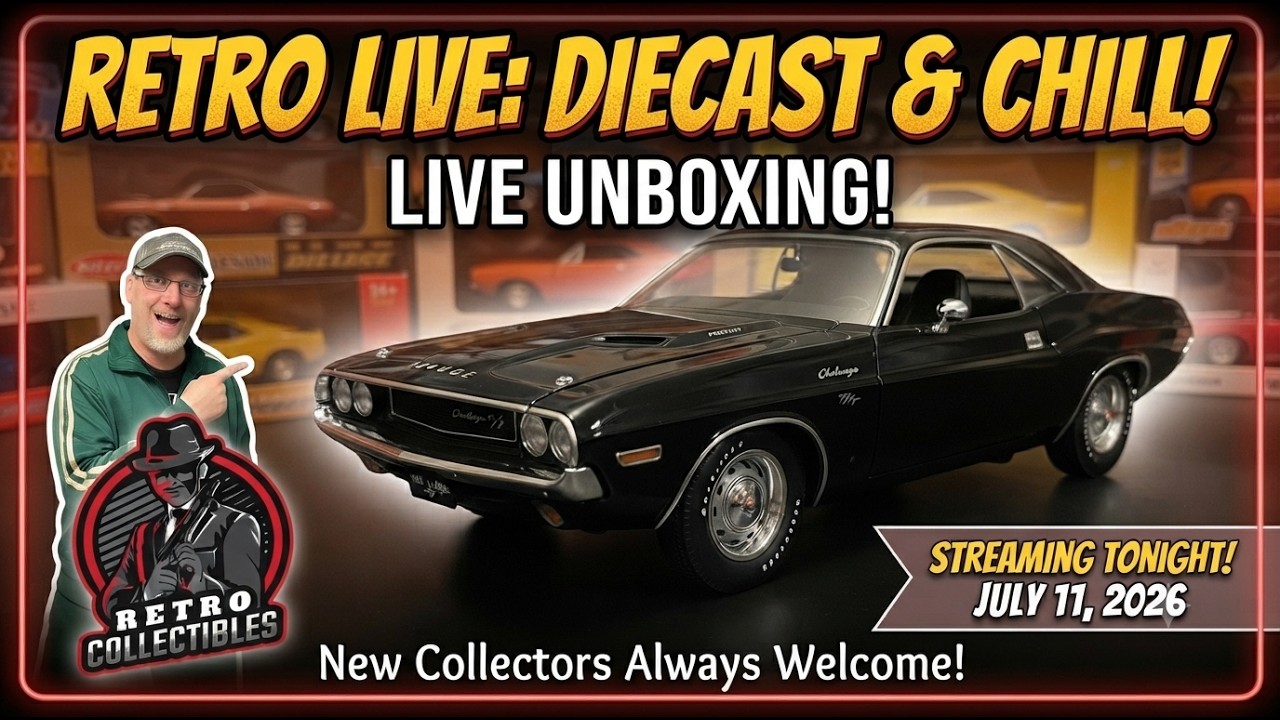 Retro Is LIVE: Diecast & Chill | Unboxing the 1/18 Scale 1970