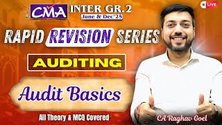 CMA Inter June & Dec'25|Auditing | Revision | Audit Basics |CA Raghav Goel