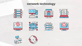 Network Technology – Thin Line Icons | After Effects Project Files - Videohive template
