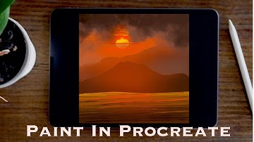 How to Draw Sunset in Procreate iPad Tutorial| Paint with Basic Brushes |The ProArt