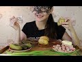 ASMR по-русски Печеная картошка с салом/ASMR Mukbang in russian Baked potatoes with lard