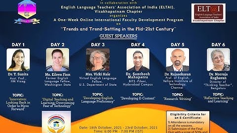 One Week International Online Faculty Development Program | Day 6 | Dr. Neeraja R | Thinking Teacher